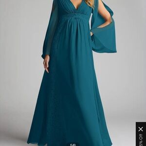 Elegant Teal Evening Gown